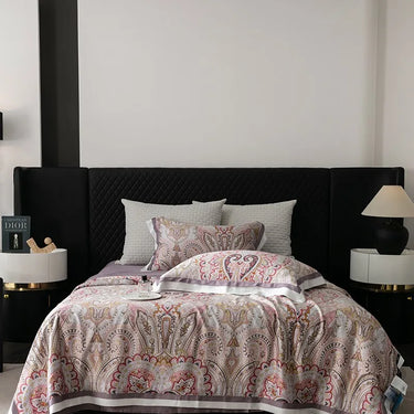 Bohemian Baroque Eucalyptus Lyocell Silky Wedding Bedding Set